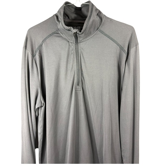 5.11 PT-R Pullover Mens Medium Gray Quarter Zip Athletic Training Long Sleeve - Picture 1 of 7